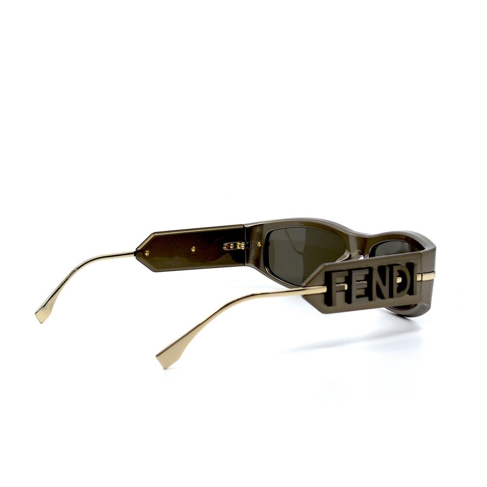 NEW FENDI FE40120I 45E SHINY BROWN AUTHENTIC SUNGLASSES - Picture 8 of 14